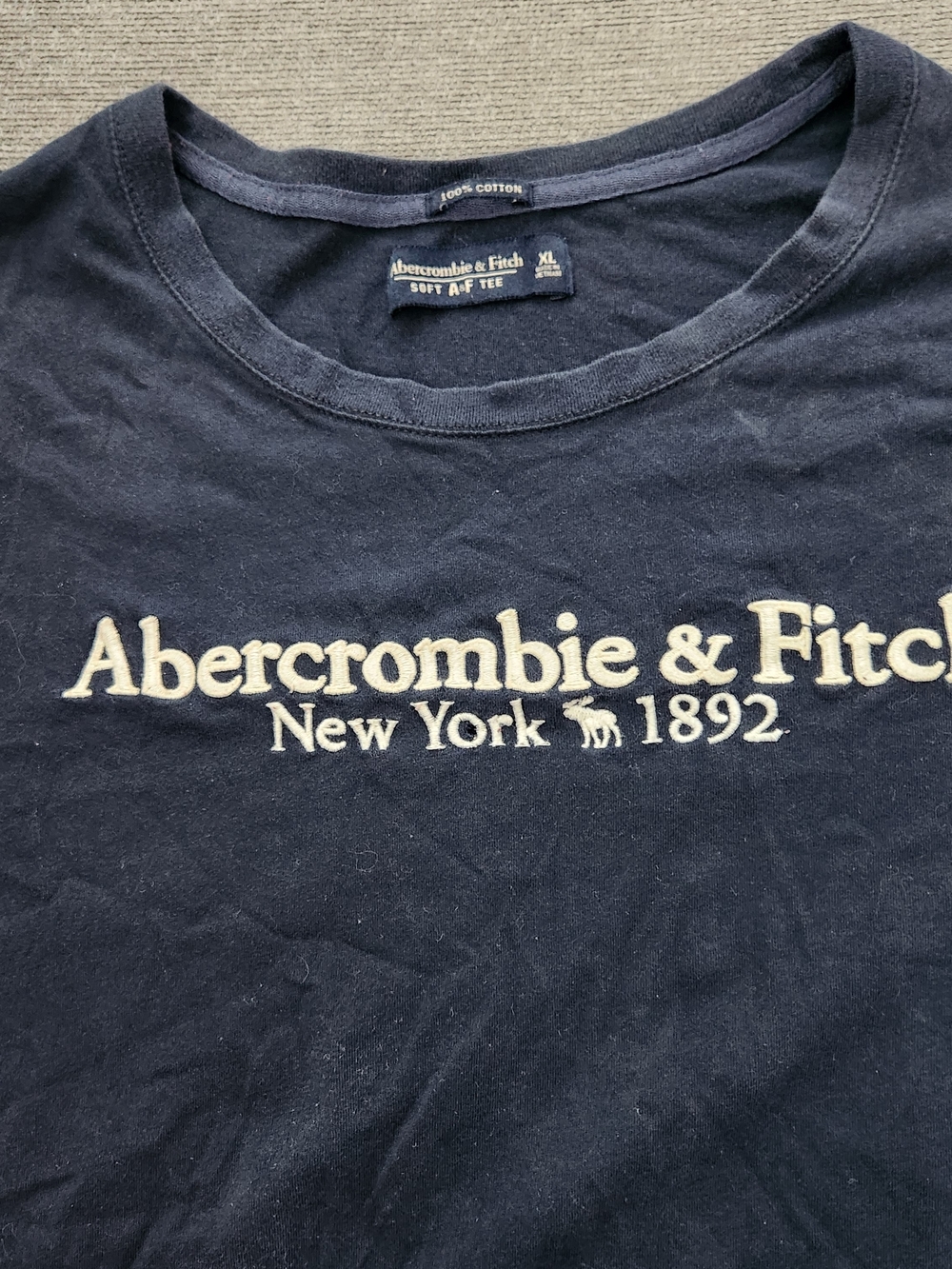Abercrombie & Fitch Navy Logo Tee